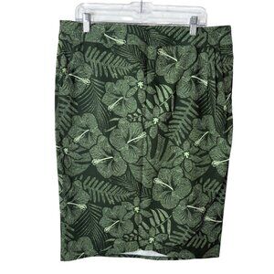 RipSkirt Hawaii Green Floral Wrap Skirt Length 3 Womens Size XL